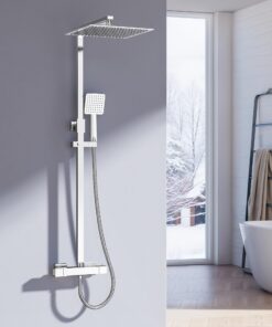 Heilmittel Duschsystem mit Thermostat + Regendusche + Altersgruppe Erwachsene + Bad + Thermostatregulierbar + Edelstahlq