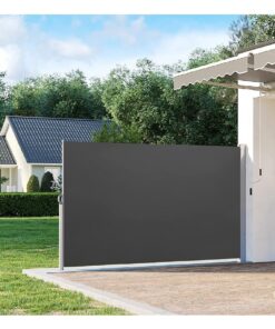 AOZENG Seitenmarkise 200x300 cm Anthrazit für Balkon, Terrasse & Garten - Sonnenschutz/Regenschutz/Windschutz inkl. Befe