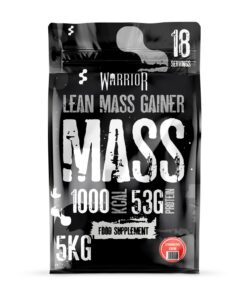 Warrior Mass Lean Muscle Weight Gainer Erdbeercreme 5kg für Muskelfreaks bei Workouts