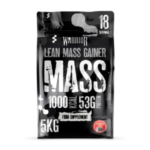 Warrior Mass Lean Muscle Weight Gainer Erdbeercreme 5kg für Muskelfreaks bei Workouts