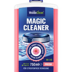 WoldoClean Wischroboter Reinigungsmittel für Fliesen – Blumenduft, 750ml, zertifiziert durch Amazon, Compact by Design -
