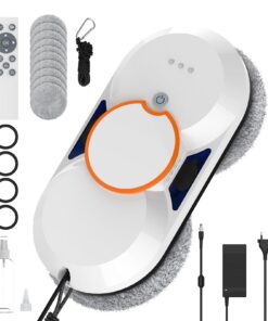 Automatischer Fensterreinigungsroboter 5600 Pa intelligent mit Doppelwasserstrahl | Intelligente Navigation und Kantene