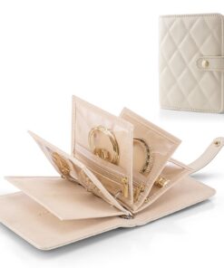 Vlando Reise Schmuckkästchen für Frauen, Mädchen und Mama - Personalisierte Schmuck Organizer mit 5 Samtbeuteln, ideal f