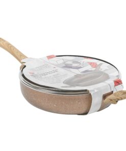 Keramik Kochtöpfe Rotgold für Professionelle Küchen | Keramik Bratpfanne 28 cm Tiefe Rotgold zur Perfekten Zubereitung
