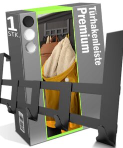 Menz Premium Türgarderobe zum Einhängen - extrem belastbar - universelle Türhakenleiste mit 5 Haken Menz Premium Türga