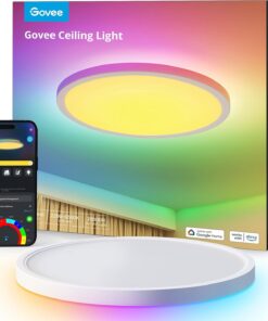 Govee Deckenleuchte RGBIC Smart 24W, dimmbar, 16 Millionen DIY Farben, Kompatibel mit Alexa & Google Assistant, Schlafzi