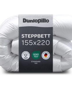 Dunlopillo Premium Bettdecke 155x220 Oeko-Tex Zertifiziert für Allergiker Winter Steppdecke