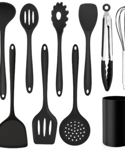 Homikit Küchenhelfer Set - 10 Stück Silikon Kochutensilien für Kochen & Backen | Homikit Küchenhelfer Set - Antihaft Hi