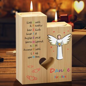 KAAYEE Kerzenständer als Abschiedsgeschenk für Lehrkräfte, großartiges Lehrerin-Geschenk zum Abschied, Qualitäts-Kerzens