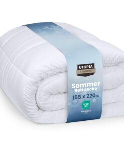 **Utopia Bedding weiche Mikrofaser Bettdecke 155 x 220 cm für 1 Person (weiß) 4 Jahreszeiten** | **Utopia Bedding leich