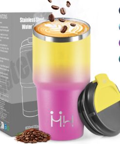 HoneyHolly Thermobecher 600 ml Auslaufsicher Doppelwandig Edelstahl Travel Mug