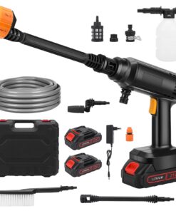 WingFly Hochdruckreiniger 21V Akku, 2 Akkus und 5 m Schlauch fürMobile Reinigung | WingFly Hochdruckreiniger 21V Akku,
