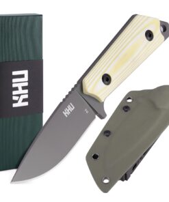 KHUOutdoor Messerscharfe Klinge für Jagd und Camping - D2 Stahl, G10-Griff - Outdoor Survival Messer - 29A KHUOutdoor Fe