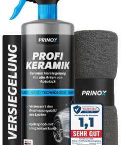 Prinox Profi Keramikversiegelung Auto Set 550 ml - Keramik Versiegelung für perfekten Glanz - Premium Lackversiegelung f