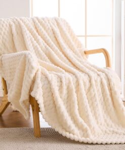 Vielit Ultraweiche Fleecedecke Flauschig 150x200 cm – Warme Wohn- & Kuscheldecke für Couch & Sofa, Atmungsaktiv & Pflege