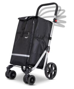 Hoppa Einkaufstrolley 74L | Klappbarer 6-Räder-Trolley | Leicht Robust Wasserdicht