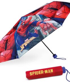 BONNYCO Regenschirm Kinder Spiderman Sturmfest für Jungen Reise TikTok-Trends