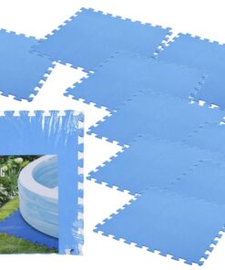 Spetebo Pool-Unterlage 50 x 50 cm, 9er Set (2,13 m²) – Bodenschutz-Unterlegmatte mit Stecksystem
