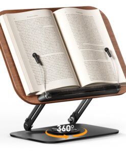 Leseständer SupeDesk 360° drehbar, faltbar für Cookbooks und Zeitschriften | SupeDesk verstellbarer Holz-Leseständer, i