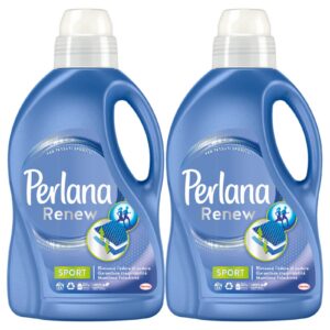 Perlana Renew Sport Flüssigwaschmittel zur aktiven Pflege von technischen Kleidungen und Sportfabrica 2 x 1,44 L - Besei