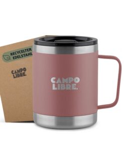 Campo Libre Tito I Edelstahl Thermotasse mit verschließbarem Deckel I Thermobecher für Kaffee to go I 350ml Thermos Kaff
