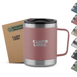 Campo Libre Tito I Edelstahl Thermotasse mit verschließbarem Deckel I Thermobecher für Kaffee to go I 350ml Thermos Kaff