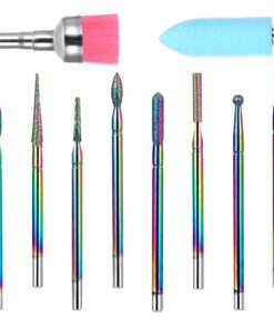 Oruola Hartmetall Nagelfräser Bits 10 Stück für Gelnägel, Fräserbits zur Maniküre | Oruola Wolframcarbid Steel Fräser A