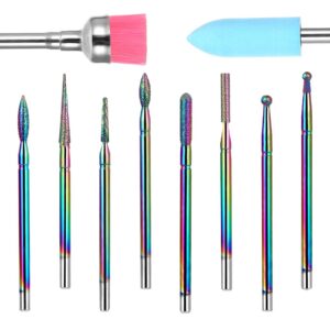 Oruola Hartmetall Nagelfräser Bits 10 Stück für Gelnägel, Fräserbits zur Maniküre | Oruola Wolframcarbid Steel Fräser A