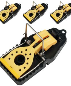 Flintronic Mausfalle 4 Stück Profi Schlagfallen, robust und langlebig, ideale Rat Trap für Inneneinrichtung und Gärtner