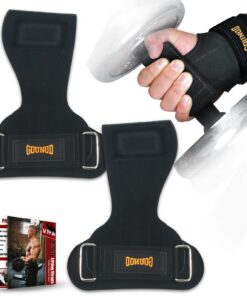 AOTWAN Krafttraining Zughilfen für Bodybuilding & Fitness - Doppellagigem Rindsleder, Handgelenkschutz, Gym für Frauen &