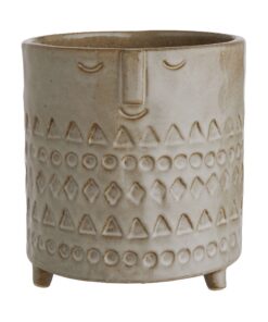 Butlers Blumentopf mit Gesicht -Ethno- - Core Funktion - Decoration für innen und außen | Porzellan Pflanzentopf Ø 12cm