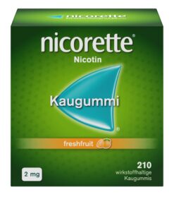 NICORETTE Kaugummi Vorratspackung 2mg freshfruit – Nikotinkaugummi zur Raucherentwöhnung – 210 St. – Rauchen aufhören –