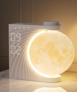 Mondlampe Tageslichtwecker RGB 8 Farben 10 Natürliche Klänge Nachttischlampe Schlafzimmer