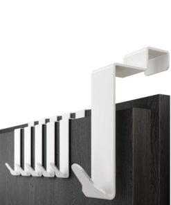 Premium Türhaken Menz für Innenseite - 6er SET - Weiße Kleiderhaken für Tür innen, Hohe Tragkraft auf Rückseite - Türgar