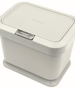 YourCasa Biomülleimer Küche 5L - geruchsdichter Komposteimer mit Deckel & Knopfdruck (Creme)