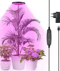 Pflanzenlampe LED vollspektrum für Zimmerpflanzen - 155 CM Höhenverstellbar mit 72 LEDs & 3 Dimmbaren Helligkeitsstufen