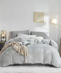 Luowei Winter Warm Plüsch Bettwäsche Set 135x200 cm Weich Flauschig Mit Reißverschluss