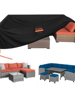 Kovshuiwe Wasser- und Winddichte Abdeckung für Gartenmöbel 250x250x90cm, UV-Beständiges Schutzhäuschen, Outdoor-Sicherhe