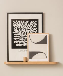 Kazai.® Wandregal 'Toke' | Echtholz-Veneer Eiche | Schwebende Bilderleiste Fotoleiste Wanddeko Ablage
