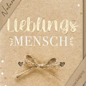 Lieblingsmensch Karte - Geschenk beste Freundin oder Freund + Kraftpapier + Liebe & Freundschaft