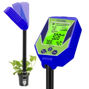 YINMIK 6-in-1 BodenpH- und Feuchtigkeitssensor für Zimmerpflanzen und Gärten