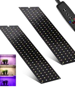 2 Stück LED Pflanzennetzeger Licht mit 3 Modi, VollspektrumGrow Light für Zimmerpflanzen mit Zeitschaltuhr, 10 Stufen vo