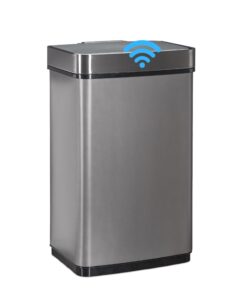 Relaxdays Sensor Mülleimer 60l - Abfalleimer mit Bewegungssensor und Edelstahlbehälter - ideal für Küchen - batteriebetr