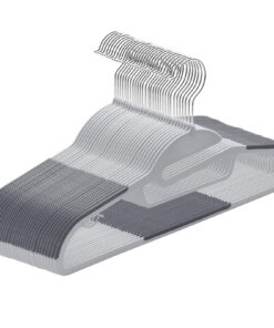 ABHENG APY0430G Platzsparender Kleiderbügel mit U-förmiger Öffnung, 30er-Pack Grau + Silber