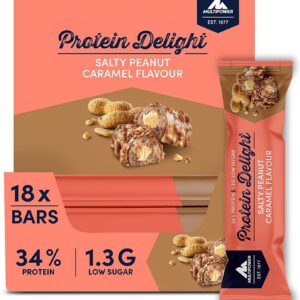 Multipower Protein Delight Salty Peanut Caramel – Hoher Proteingehalt – Fitnessbewusste Sportler – Trainings- und Ergono
