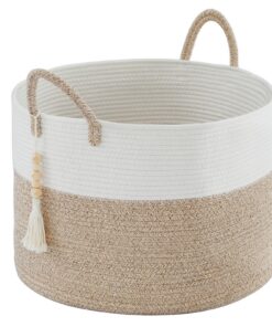 Wäschekorb Youdenova Geflochten Groß 65L Braun OEKO-TEX STANDARD 100 Wohnzimmer Kinderzimmer AufbewahrungSKU: 50x33