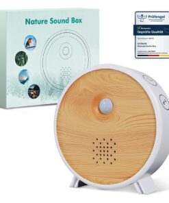 Satisure Naturgeräusche Box mit Bewegungsmelder für Entspannung und Ruhe im Bad | Satisure Timer Box mit Vogelgesang un