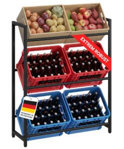 STEELSØN Mystra Getränkekistenregal - Stabiles Kistenregal für 6 Kisten -ideal für Wasser, Bier, Obst und Gemüse - Höhen