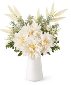 Künstliche Blumen in Keramikvase Mkono 44,5 cm Dekoration Esszimmer Küche Zuhause Büro