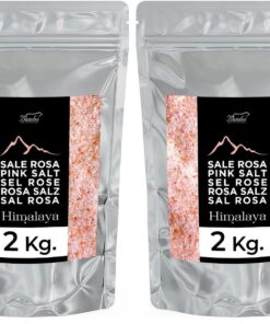 Bembo - Gemahlenes rosa Himalaya-Salz (Salt Range, Pakistan) - Natriumarm, reich an Spurenelementen - 2 kg - Ohne Konser